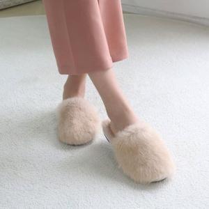 ビビッドレディ VIVIDLADY ファーサンダル レディース （ベージュ）