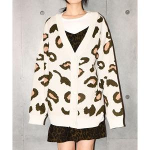 ビビッドレディ VIVIDLADY レオパードニットカーディガン レディース カーディガン レディース 秋冬 ニットカーディガン レディース 秋冬 （