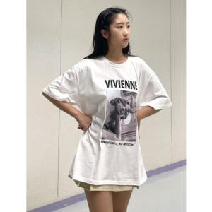 ビビッドレディ VIVIDLADY プリントTシャツ半袖 レディース （アイボリー）
