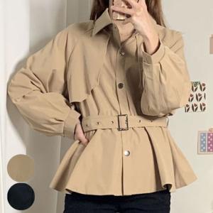 ビビッドレディ VIVIDLADY アウター レディース トレンチコート ショート ジャケット （ベージュ）