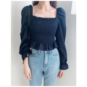 ビビッドレディ VIVIDLADY ブラウス レディース 長袖 （ネイビー）