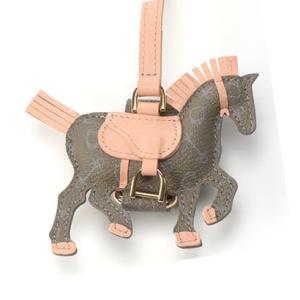 ホワイ Why ホースグローブホルダー （ウォームグレー×コーラルピンク）