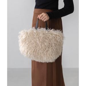 ウェレッグ セレクト welleg sellect ふわふわ ロングファー ハンドバッグ （9202ナチュラル）