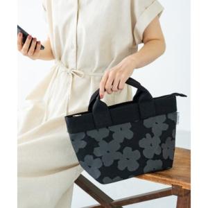 ウェレッグ セレクト welleg sellect ポケット付きミニトートバッグ （9204ブラックフラワーxブラック）