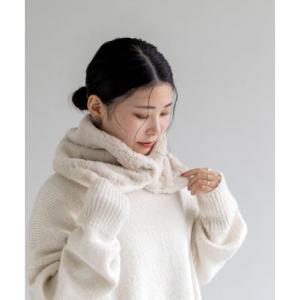 ウェレッグ セレクト welleg sellect ふわふわ 内ボア ボタン付き ネックウォーマー （9033ベージュ）