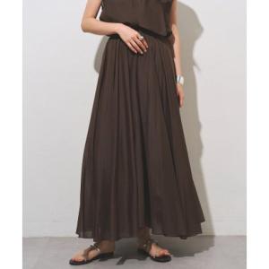ウィムガゼット Whim Gazette 【WEB＆一部店舗限定カラーあり】コットンシルクフレアスカート （brown）