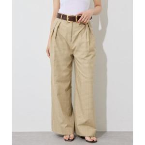 ウィムガゼット Whim Gazette ギンガムチェックタックパンツ （beige）