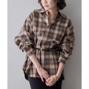 ウィムガゼット Whim Gazette 2wayシャギーチェックシャツ （brown）