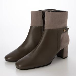 ウィズウィズ with width 【本革 / 日本製 / 3E】 ぐらつき防止ソール ソフトスクエアトゥ 異素材コンビ アンクルストラップデザイン