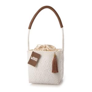 ウーヴン WOVEN メルカドかごバッグ box-bag-wh （WHITE）