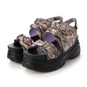 ヨースケ YOSUKE 厚底サンダル （パイソン）