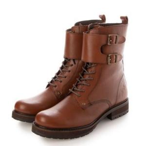 ヨースケ YOSUKE 本革レースアップブーツ （レッドブラウン）