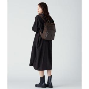 イザック Y'SACCS Nylon×Cow leather combi series Rucksack（BROWN）｜locondo-shopping