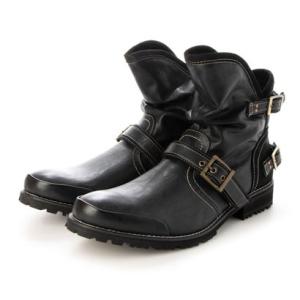 ジーノ ZEENO メンズブーツ 2WAY エンジニアブーツ （ブラック）