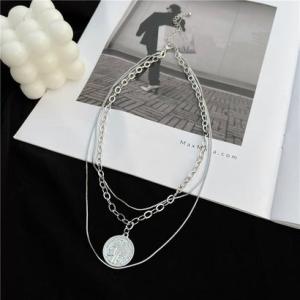 ゾエ ジェンコ Zoe Jenko コインモチーフ3連シルバーネックレス 9586
