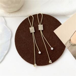 ゾエ ジェンコ Zoe Jenko スクエアストーンゴールドピアス 9673