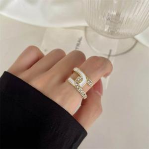 ゾエ ジェンコ Zoe Jenko ゴールドフレームクロスデザインリング 9773