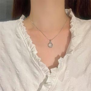 ゾエ ジェンコ Zoe Jenko メタルフレームストーンネックレス 9754