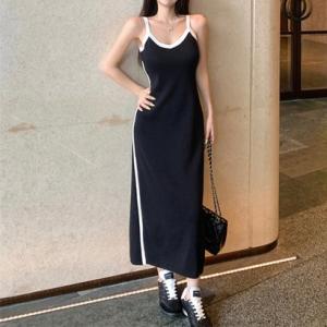 ゾエ ジェンコ Zoe Jenko バイカラーキャミソールワンピース 10374 （ブラック）