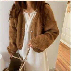 ゾエ ジェンコ Zoe Jenko Vネックニットカーディガン 8634