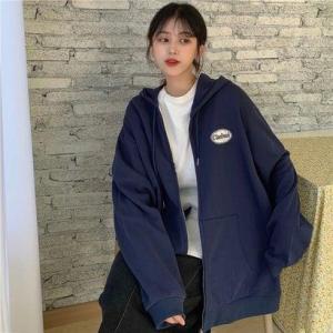 ゾエ ジェンコ Zoe Jenko ロゴプリント裏起毛ジップパーカー 8700