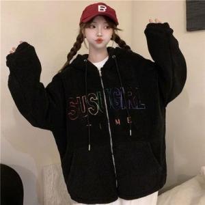 ゾエ ジェンコ Zoe Jenko カラフルロゴボアジップパーカー 8929