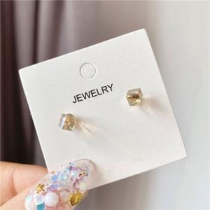 ゾエ ジェンコ Zoe Jenko クリアキューブピアス 9498