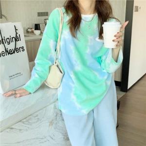 ゾエ ジェンコ Zoe Jenko タイダイ柄ワップル地ロングTシャツ 9766