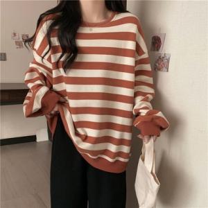 ゾエ ジェンコ Zoe Jenko マルチボーダー裏起毛トレーナー 9898