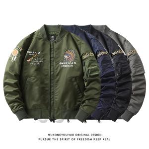 ミリタリージャケット メンズ フライトジャケット アメリカ空軍 刺繍 