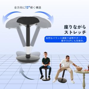 ハイスツール 回転 バランスチェア チェア ク...の詳細画像3