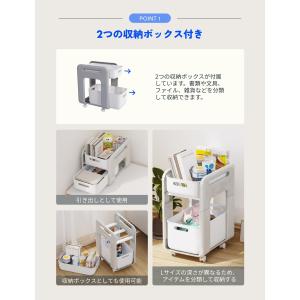 収納ワゴン キッチンワゴン ワゴン 2段 キャ...の詳細画像3