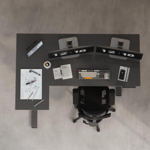 L字型デスク デスク L字 昇降 電動 昇降デ...の詳細画像2