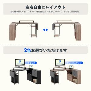 L字デスク パソコンデスク オフィスデスク デ...の詳細画像2