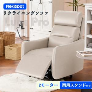 リクライニングチェア 電動 本革 FlexiSpot Lune Pro 電動ソファ 1人用 両用スタンド付き USB Type-C リクライニング 2モーター ヘッドレスト 無段階調整 爆買