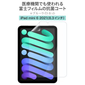 LOE iPad mini6 第6世代 (2021) 抗菌 ブルーライトカット 保護 フィルム ハーフアンチグレア 低反射 指紋防止