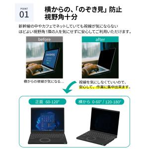 汎用 覗見防止フィルター PC 12.4インチ...の詳細画像2