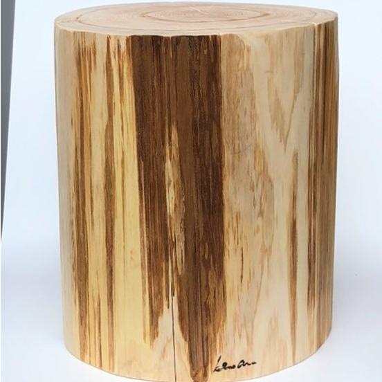 桧丸太スツール（大）ノーマルタイプ　薄皮付