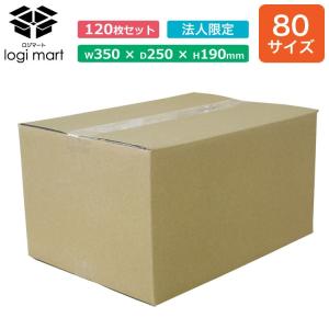 ロジマート ダンボール 段ボール 80サイズ 350×250×190mm 60枚【法人