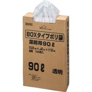 オルディ BOXポリ袋90L 白半透明 BXN9 1箱100枚 ごみ袋 ゴミ袋 ゴミ袋 ポリ袋｜logi-mart