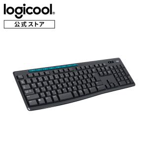 キーボード ロジクール ワイヤレスキーボード K275 ワイヤレス 無線 薄型 テンキー 耐水 Unifying キーボード ワイヤレス windows ブラック×ブルー正規品