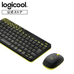 ロジクール MK240nBC ワイヤレスキーボード ワイヤレスマウス セット 無線 ブラック×イエロー 国内正規品
