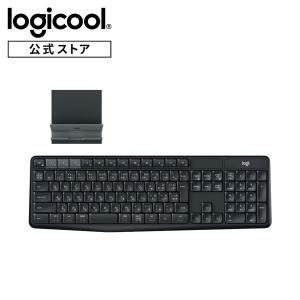 キーボード ロジクール ワイヤレスキーボード 無線 K375s Windows Mac Chrome Android iOS 対応 Bluetooth Unifying 耐水 ブラック×ブラック 正規品