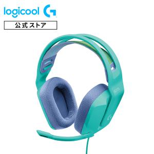Logicool G ゲーミングヘッドセット G335 有線 2.1ch ステレオ 3.5mm 軽量 フリップミュート マイク PS5 PS4 PC Switch Xbox スマホ G335MN ミント 国内正規品