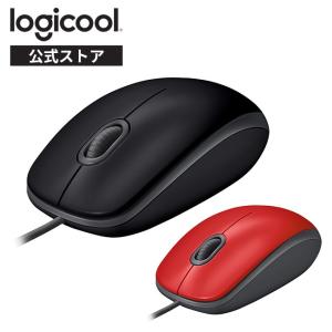 マウス 有線 ロジクール M110sn 静音 左右対称型 USB 簡単接続 M110snBK M110snRD 正規品 3年間無償保証