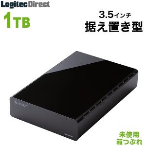 外付けHDD テレビ 1TB e:RECOデスクトップ 外付けハードディスク ブラック エレコム 未使用・箱つぶれ ELD-ERT010UBK-LL