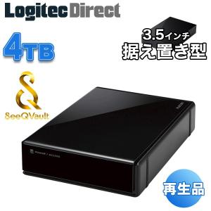 外付けHDD テレビ 4TB SeeQVault（シーキューボルト）対応 外付けハードディスク ブラック エレコム 再生品 ELD-QEN040UBK-YY