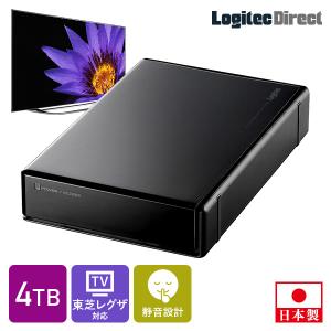 外付け HDD テレビ録画 タイムシフトマシン対応 4TB レグザ REGZA  ハードディスク 24時間連続 / 6チャンネル同時 ロジテック LHD-EN040U3TVW 予約:5/14出荷｜logitec