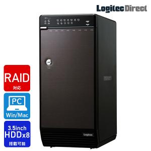 HDDケース 外付け RAID機能搭載 8台搭載可能 8BAY 3.5インチ USB3.1(Gen1) / USB3.0 eSATA ハードディスクケース ロジテック LHR-8BRHEU3 t