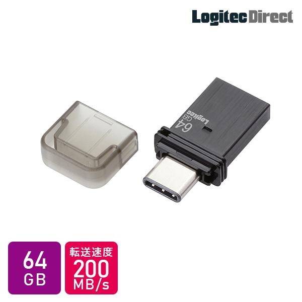 【メール便送料無料】キャップ式 USB Type-C USB-A USBメモリ 64GB フラッシュ...
